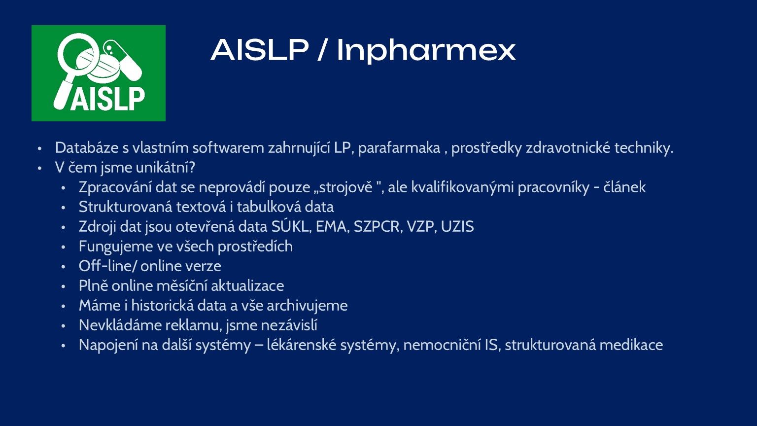 AISLP - základní funkcionalita