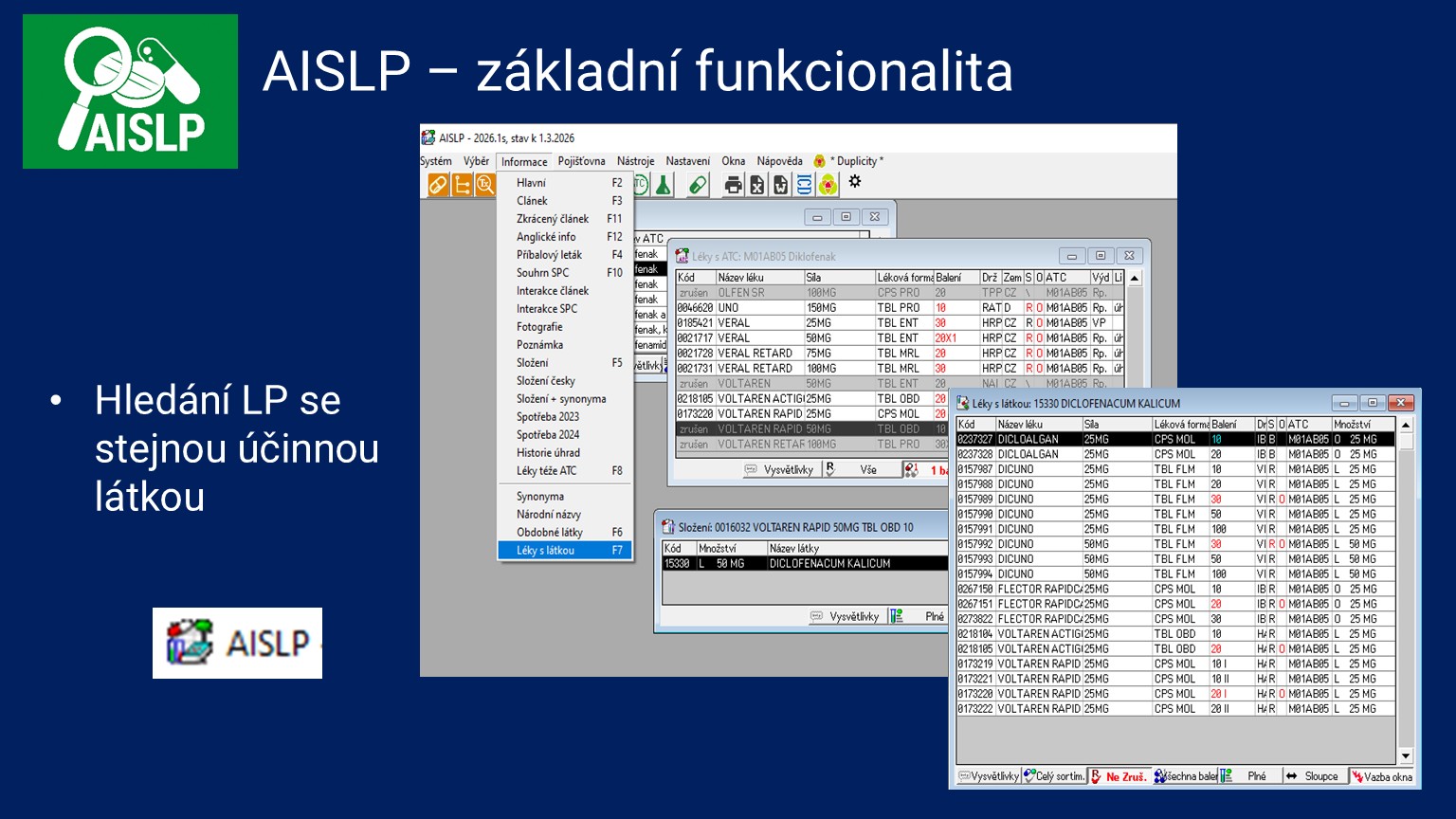 AISLP - základní funkcionalita