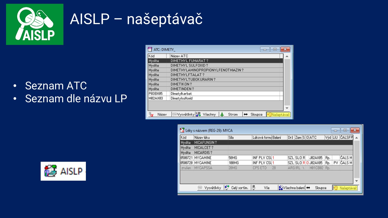 AISLP - základní funkcionalita