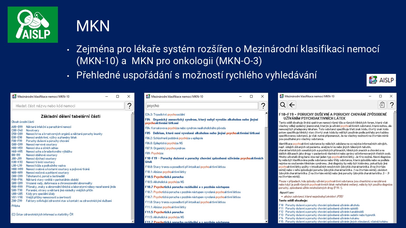 AISLP - základní funkcionalita