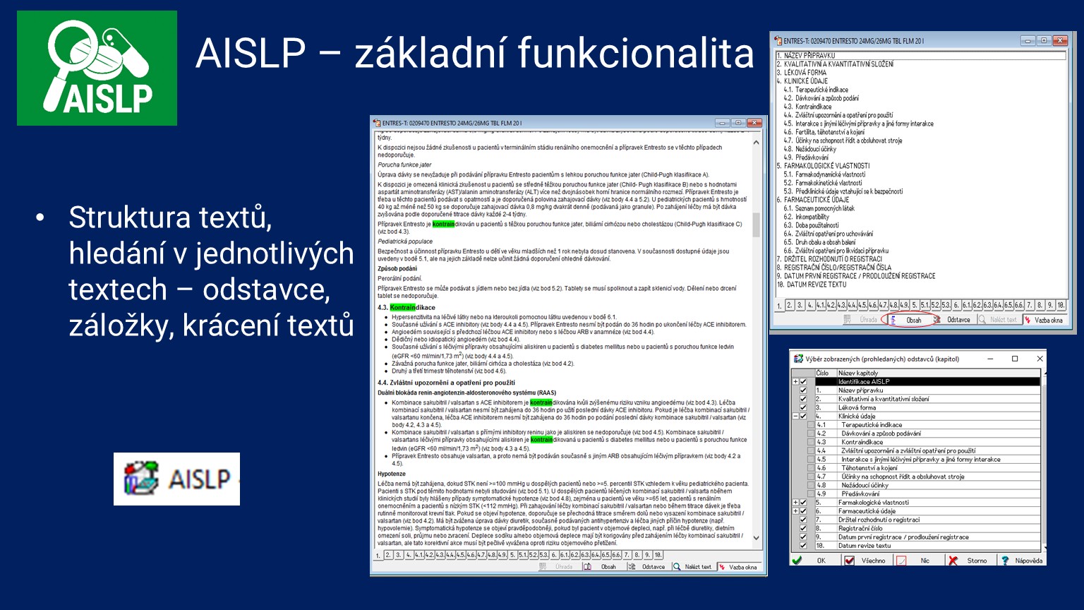 AISLP - základní funkcionalita