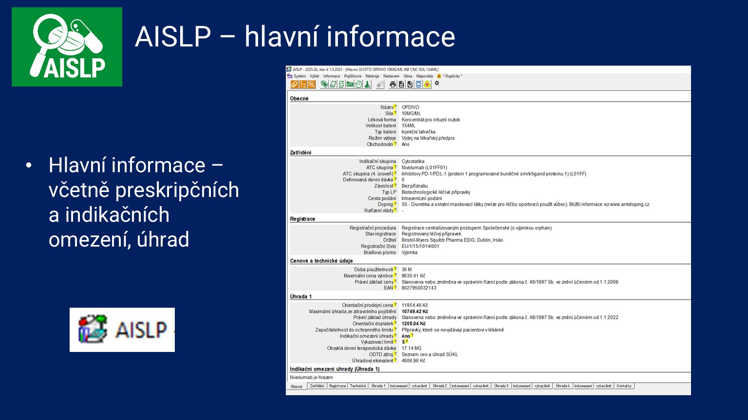 AISLP - základní funkcionalita